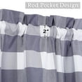 thumbnail image 3 of EastVita Grey And White Buffalo Lattice Window Drapes Farmhouse Design Bathroom Drapes Yarn Stain Rod Bag Coffee Curtains For Kitchen/Living Room, 3 of 6