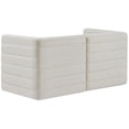thumbnail image 4 of Meridian Furniture Quincy Cream Velvet Modular Sofa, 4 of 27