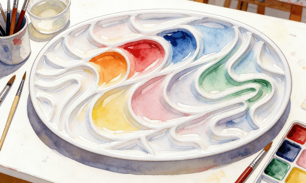 Ceramic Color Palette, Painting Art Pigments, Multifunctional Color Palette