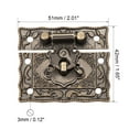 thumbnail image 4 of Uxcell Wood Case Chest Box Rectangle Clasp Closure Hasp Latches Bronze Tone 51 x 42mm 2 Sets, 4 of 4