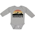 thumbnail image 3 of Inktastic Indianapolis Indiana Skyline Retro Boys or Girls Long Sleeve Baby Bodysuit, 3 of 5