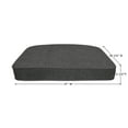 thumbnail image 3 of Honeycomb Outdoor Textured Solid Charcoal Grey Rounded Seat Pad (2-Pack), 3 of 6