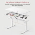 thumbnail image 5 of CHITOOMA Electric Standing Desk with Built-in Drawer, 44" x 24" Adjustable Height Computer Desk, 4 Memory Presets for Home Office, White, 5 of 8