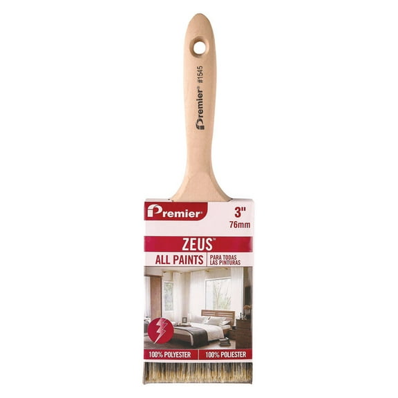 Premier 1898634 3 in. Flat Polyester Paint Brush, Pack of 12