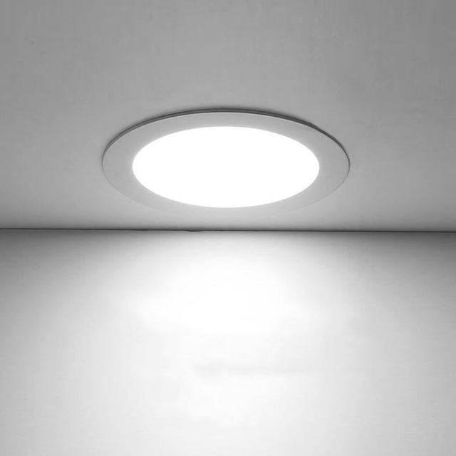 Foco empotrable en pared y techo Foco empotrable LED, Foco empotrable de techo delgado Foco empotrable 3W Agujero de 70 mm para sala de estar Dormitorio Luz redonda blanca