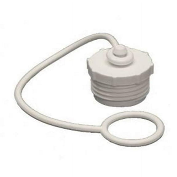 Garden Hose Plug & Strap, White