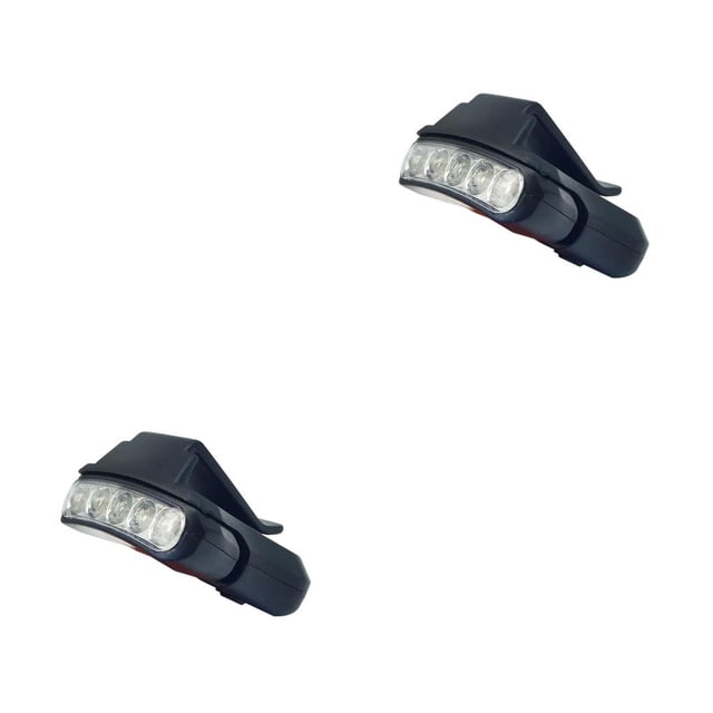 Kearding Waterptoof portátil Pesca al aire libre Camping 100LM 5 LED Clip-On Cap Lamp Light 5x5.5x1.6cm 2piezas