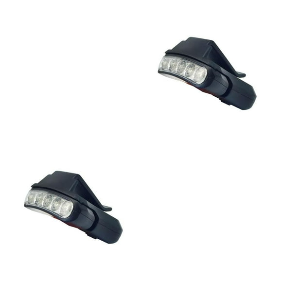 Toystoory Waterptoof portátil Pesca al aire libre Camping 100LM 5 LED Clip-On Cap Lamp Light 5x5.5x1.6cm 2piezas
