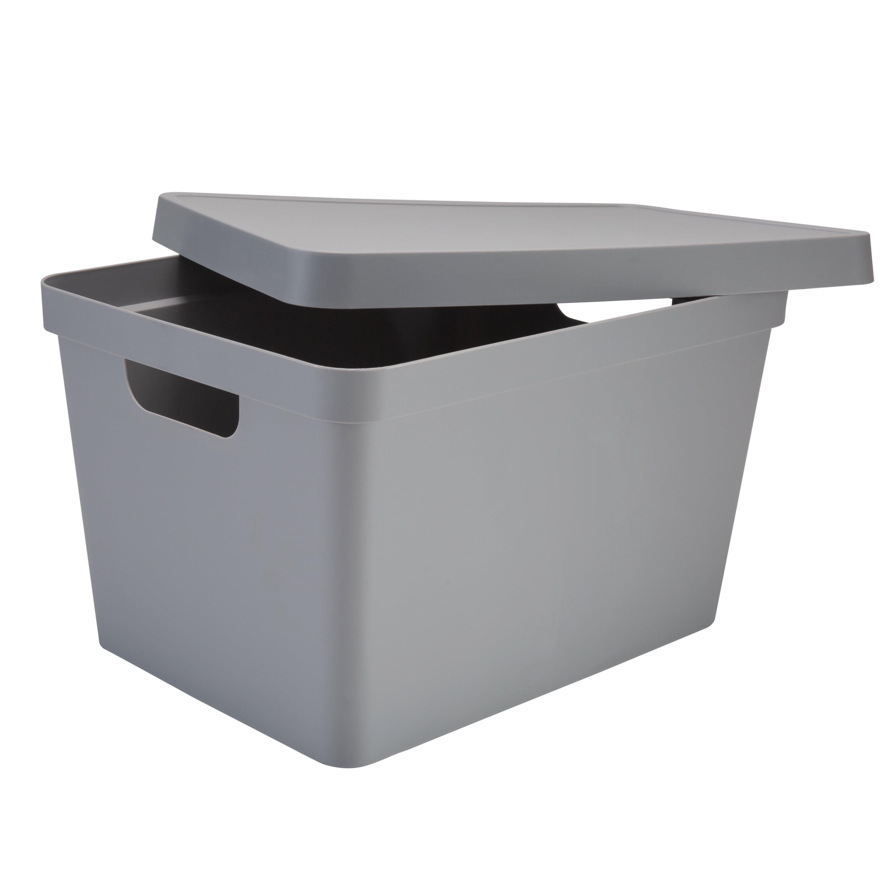 Simplify Large Vinto Storage Box with Lid in Grey - Walmart.com