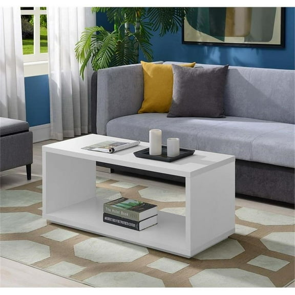 Pemberly Row Coffee Table in White Wood Finish