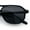 All Black, variant on Boho Thin Plastic Racer Retro Color Hipster Fashion Sunglasses All Black