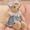 Blue Bear, variant on Vintage Dressed Bunny Plush Doll with Bow, Ultra Soft Rabbit Stuffed Plush, Lumi Teddy Plush, Red Polka Dot Dress, Cozy Decorative Plush Pillow, Giftable Home Accent