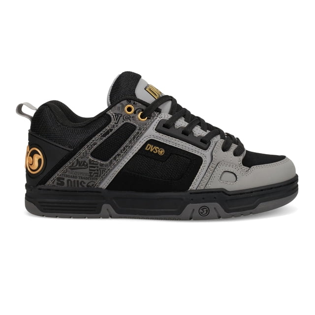 Zapatilla de skate DVS para hombre gris/negro/dorado talla 11
