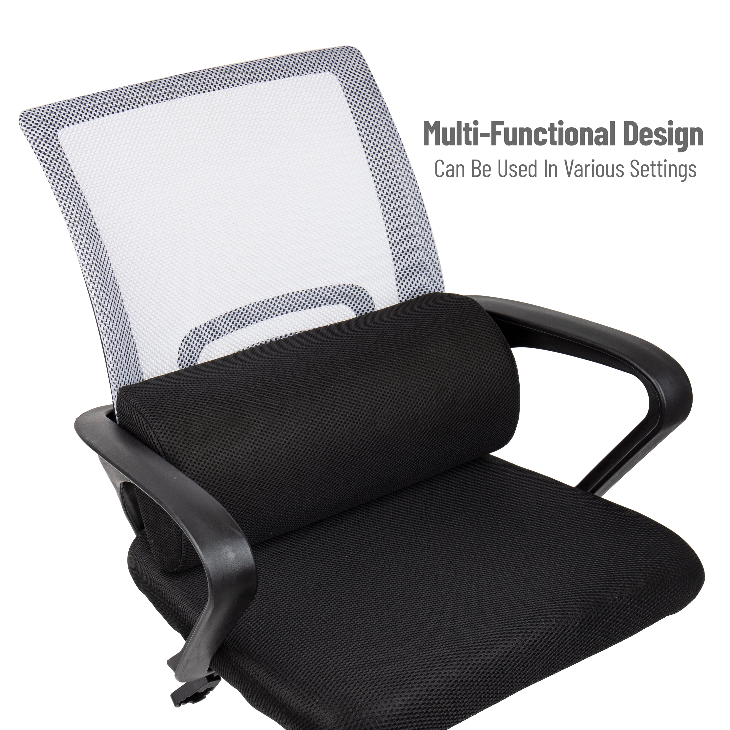 Mind Reader Foot Rest, Under Desk at Work, Ergonomic, Office, Foam, 7.5"L x 16.75"W x 3.75"H, Black