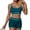 268#Turquoise, variant on Women Two Piece Athletic Swimsuits Sporty Bikini Sets Color Block Sporty Crop Top with Boy Shorts Bathing Suits Black M