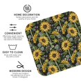 thumbnail image 3 of Yiaed Sunflowers Print Leather Coasters for Drinks - Cup Coasters Coffee Table Kitchen Table Bar, Home & Office Gifts Handmade Drink Coasters-Square, 3 of 6