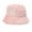 Pink, variant on dianhelloya Women Winter Fisherman Hat Letter Decor Flat Top Deep Anti-slipThick Plush Soft Windproof Warm Solid Color Lady Autumn Bucket Cap Black