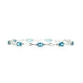 thumbnail image 7 of Galaxy Gold 14K Solid Gold 3.39 Carat Natural Diamond & Blue Topaz Bracelet for Women - White Gold Fine Jewelry, 7 of 7