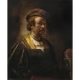 thumbnail image 2 of Rembrandt van Rijn 20x24 Black Ornate Framed Double Matted Museum Art Print Titled: Portrait of Rembrandt (1650), 2 of 5