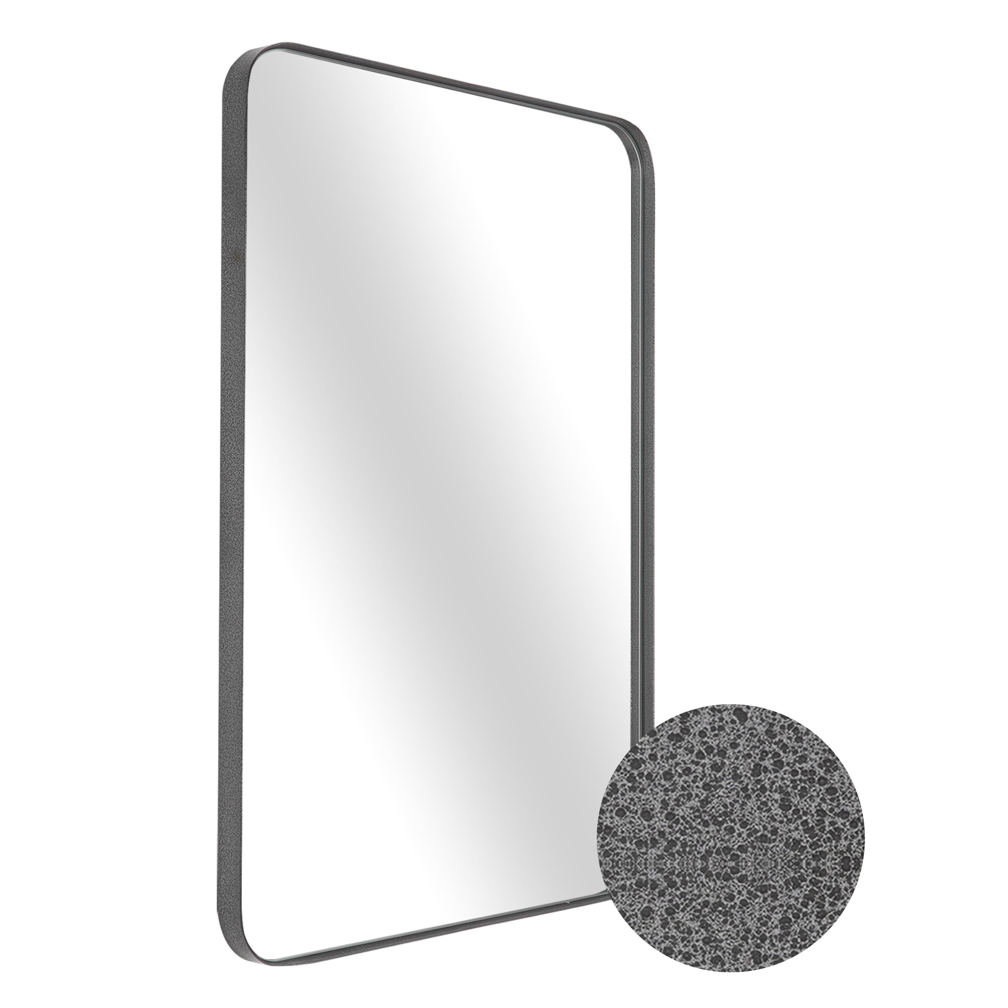 Clavie Sand Black Bathroom Mirror Stainless Steel Frame Vanity Mirrors