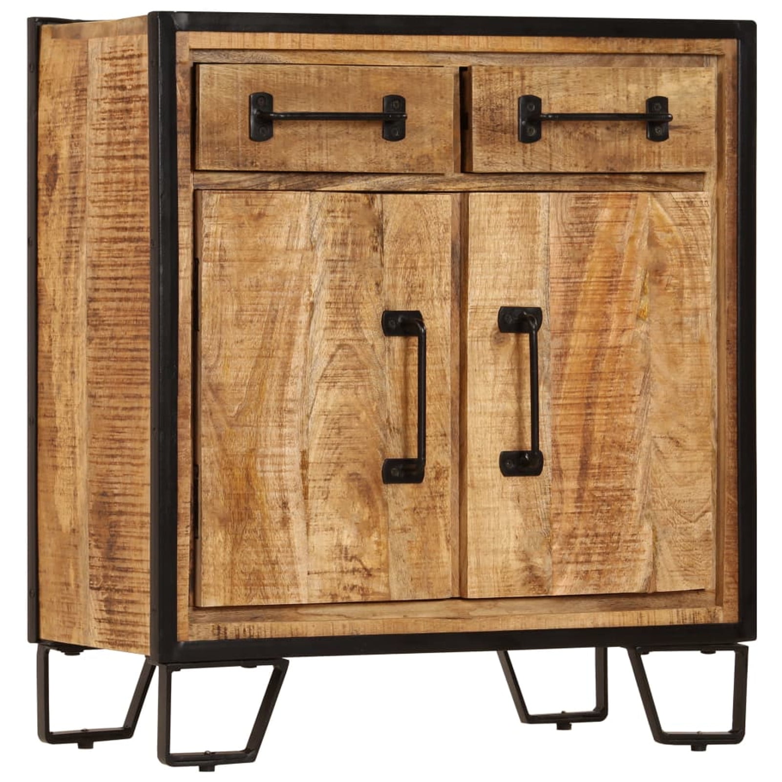Modern Solid Mango Wood Sideboard with Unique Patterns