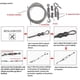 thumbnail image 4 of Tendedero portátil de 20 pies/6 m, resistente al viento, antihundimiento, cuerda para ropa con cable de acero inoxidable, sistema retráctil, cuerda de lavandería resistente para, 4 of 8