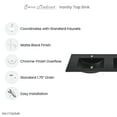 thumbnail image 5 of 60 inch Vanity Top Bathroom Sink in Matte Black, 5 of 8