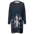 thumbnail image 6 of Musical Film Women's Long Sleeve Oversized Dressy T-Shirts Loose Casual Crewneck Tops Soft Blouse with Pockets M, 6 of 7