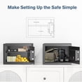 thumbnail image 2 of Safe for Home, 0.6 Cubic Feet Safety Box, Lock Box for Money, Jewelry, Documents and Guns, Digital Security Safe for Office, Hotel and Personal Use, 13.8"W x 9.8"D x 9.8"H, 2 of 6