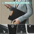thumbnail image 7 of LELE LIFE Leather Portfolio Binder Padfolio, Business Resume Clipboard Portfolio Folder for Legal Pad Holder, A4 Document Organizer Padfolio, Black, 7 of 7