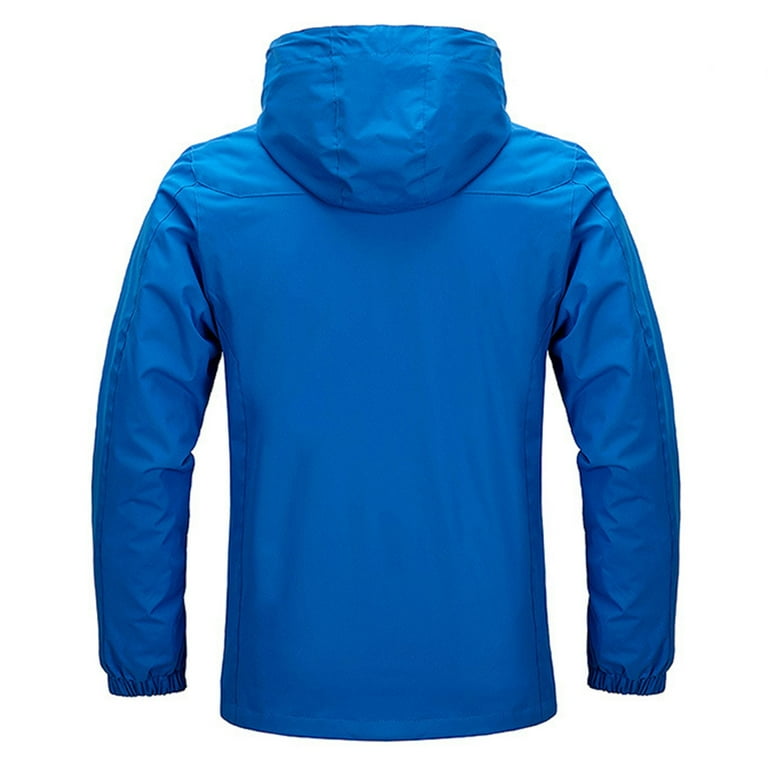 SWSMCLT Men's Jackets Full Zip Hooded Outdoor Rain Jacket Windbreaker Lightweight Waterproof Fall Wind Track Windproof Techwear Active Blue Medium SWSMCLT Men's Jackets Full Zip Hooded Outdoor Rain Jacket Windbreaker Lightweight Waterproof Fall Wind Track Windproof Techwear Active Blue Medium