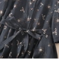 thumbnail image 4 of Jusqu'à 65 % de Rabais! Robes d'Été Mode pour Femmes 2024 Grande Taille Manches Mi-Longues Coton Lin Chemise à Fleurs Robe à Col à Revers Ample à Boutons à Bretelles Robe d'Été, 4 of 6