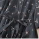 thumbnail image 4 of Puntoco Vestido De Manga Corta Con Cuello En V, Camisa Floral Para Mujer, Vestido Con Cinturón Y Botones De Manga Media, Negro 3Xl, 4 of 6