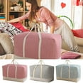 thumbnail image 1 of Quilt Storage Bag Thickened Coarse Linen Washable Soft Fabric Moving Storage Box for Seasonal Bedding and Home Organization Sopatenor, 1 of 8