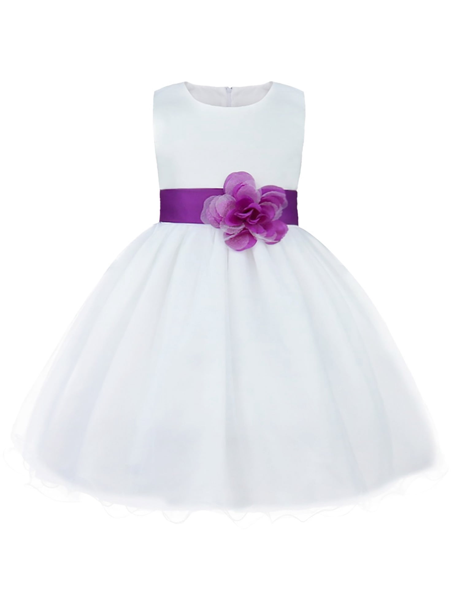 iEFiEL Kids Toddler Girls Navy Blue Flower Girls Dress Formal Wedding