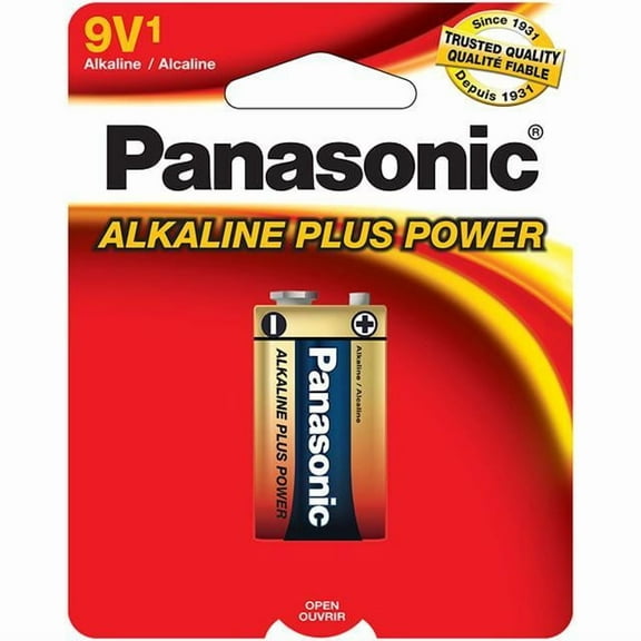 Panasonic Alkaline Plus Power 9V 1-Pack Batteries - Reliable Power for Your Devices