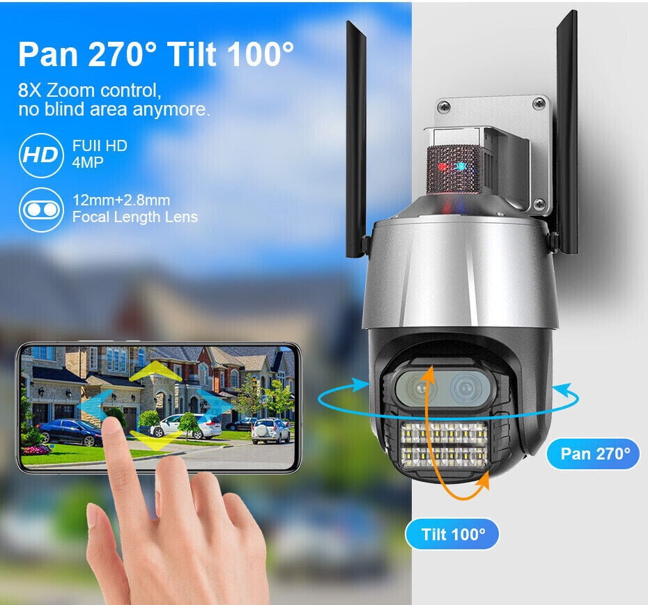 Caméra de surveillance Eufy Cam S3 Pro 4K Vision Nocturne Extérieure IA Alarme Panneau Solaire