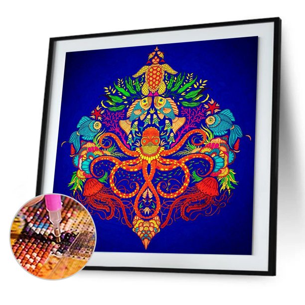 Cuadros Decorativos Diamante pintura DIY diamante redondo agua animal diamante pintura Sywqhk Nuevos Originales