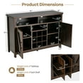 thumbnail image 2 of Gymax Buffet Storage Cabinet Farmhouse Sideboard w/9-Bottle Wine Rack & 2 Doors Brown, 2 of 10