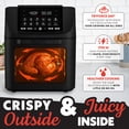 thumbnail image 4 of Gourmia 14 Qt Air Fryer Oven, 12 Presets, Rotisserie, FryForce 360°, Black, 4 of 11