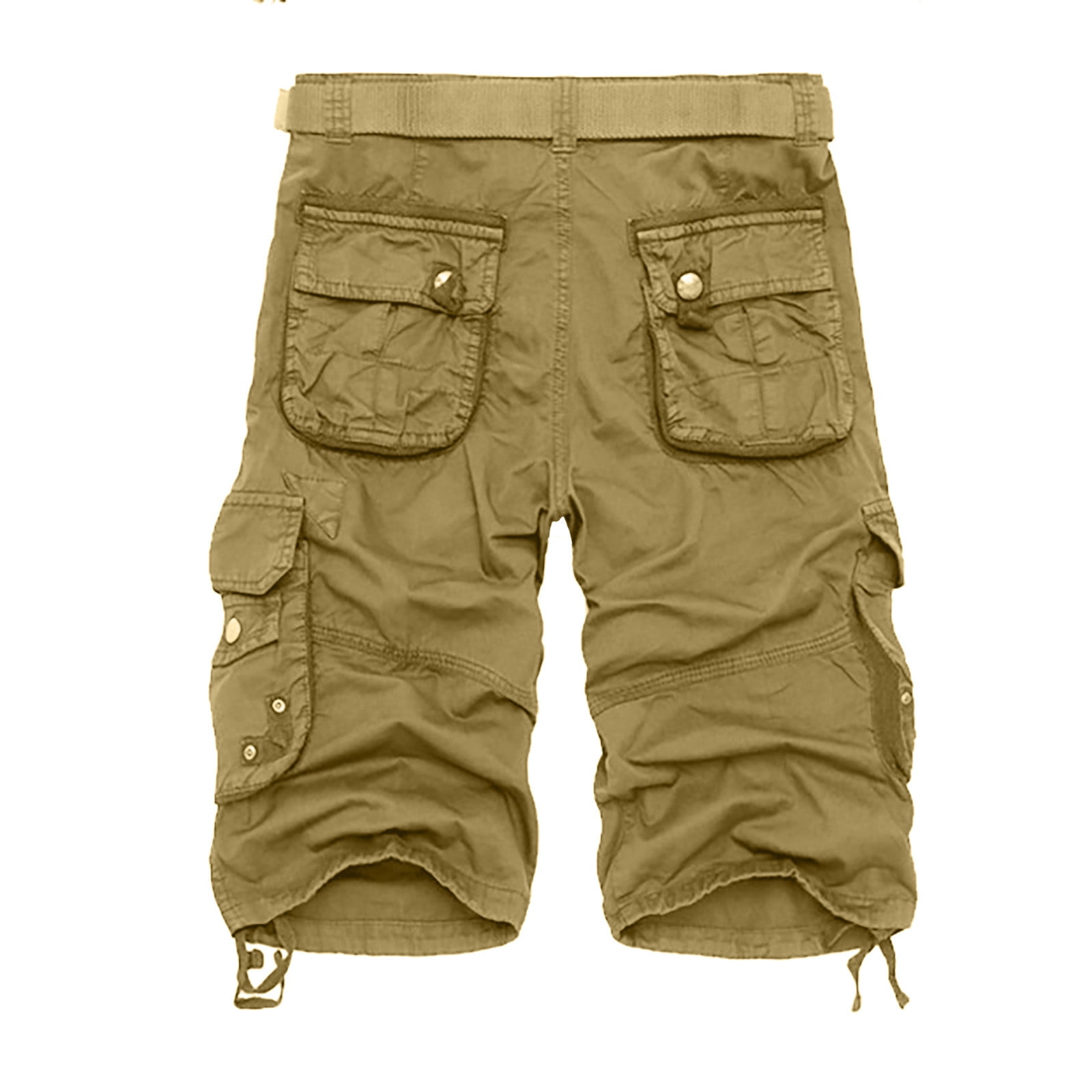 【SCENERITY】Yipper Cargo Bermuda Pants Cargo Shorts for Men Plus Size Zipper Multi Pockets Below