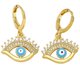 thumbnail image 3 of 1 Pair Evil Eye Hamsa Hand Gold Earrings--SHED341-1|Model code4388 SHED341-1, 3 of 4
