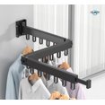 thumbnail image 4 of HSHDLDF Clothes Drying Rack Laundry Drying Rack Clothing shangku 3-Fold Wall Mounted Drying Rack Drying Rack Clothing Foldable for Hanging Clothes Retractable Clothing Drying Rack for Indoor Laundry, 4 of 6