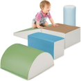 thumbnail image 1 of Best Choice Products 5-Piece Kids Climb &amp; Crawl Soft Foam Block Activity Play Structures for Child Development, Color Coordination, Motor Skills - Earth Tone, 1 of 7