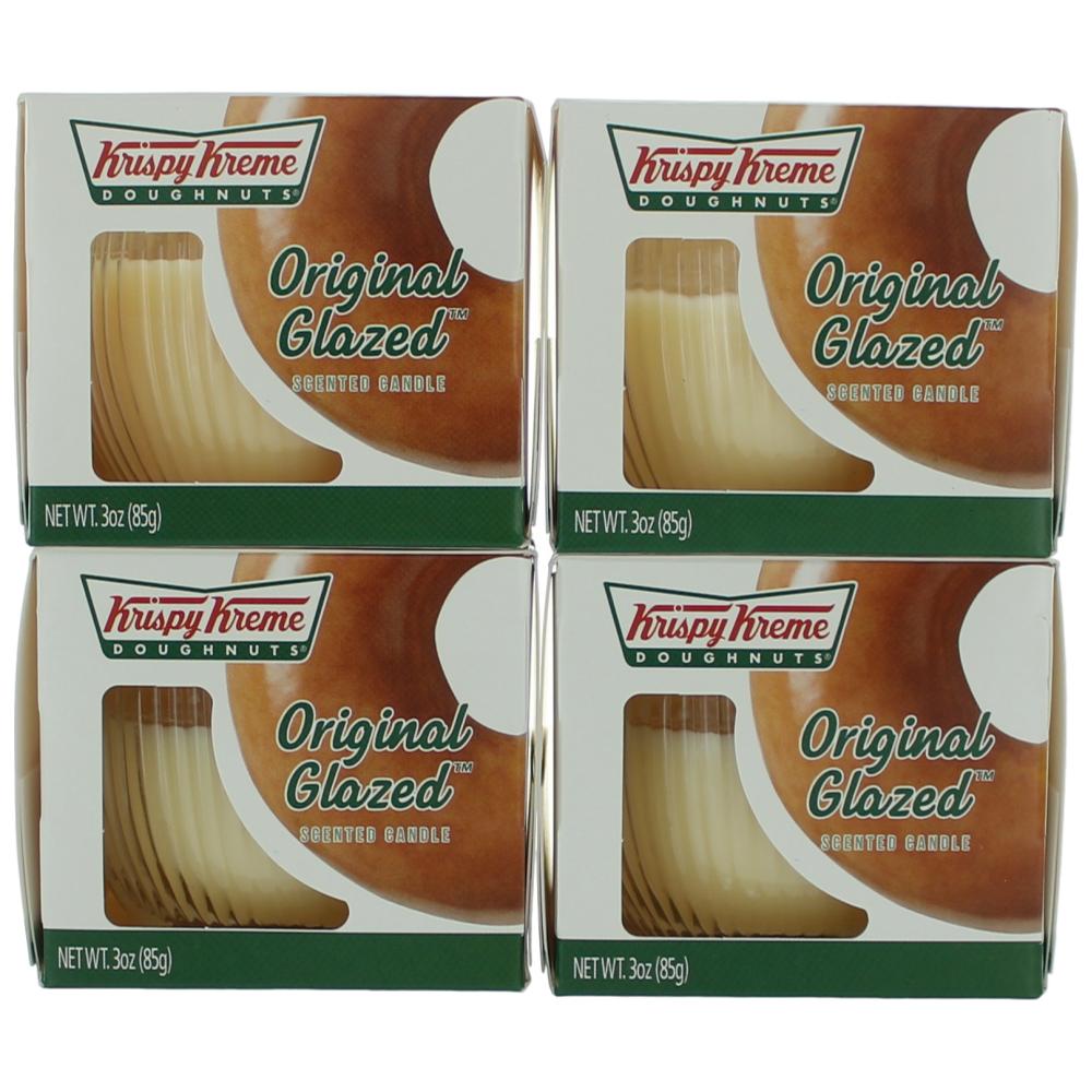 Krispy Kreme Scented Candle 4 Pack of 2.75 oz Jars Original Glazed
