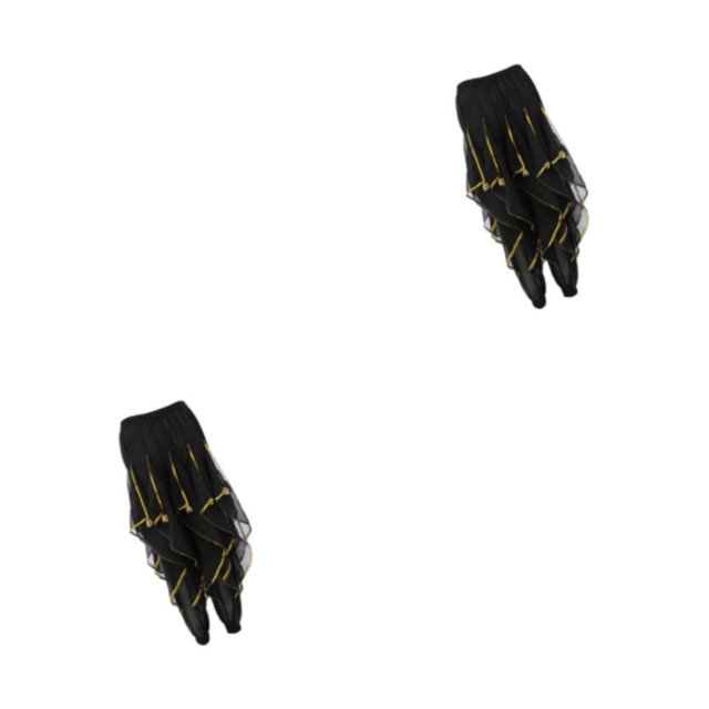 Jumpingount Pantalones de harén de danza del vientre para mujer Trajes de pantalones de Halloween árabes holgados tribales Type2 NO2