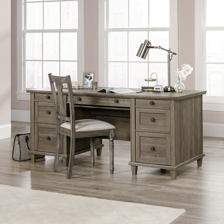 UPC: 0042666045599 | Sauder Hammond Executive Desk  Emery Oak Finish