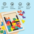 TOHUKA Wooden Pattern Blocks MMF7 Jigsaw Puzzle Brain Teaser Game
