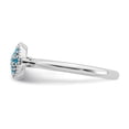 thumbnail image 3 of 925 Sterling Silver Blue Topaz Stackable Ring Birthstone December Gemstone, 3 of 8