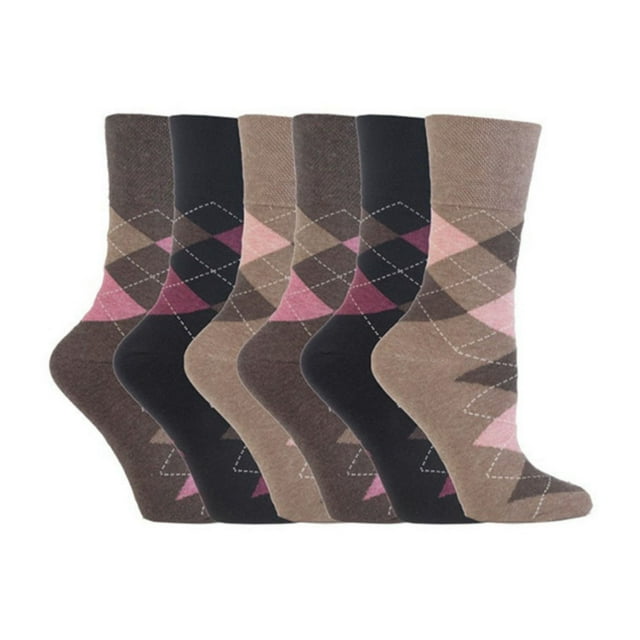 Gentle Grip - 6 Paires Chaussettes de Cheville pour Femmes Gentle Grip Sans Élastique